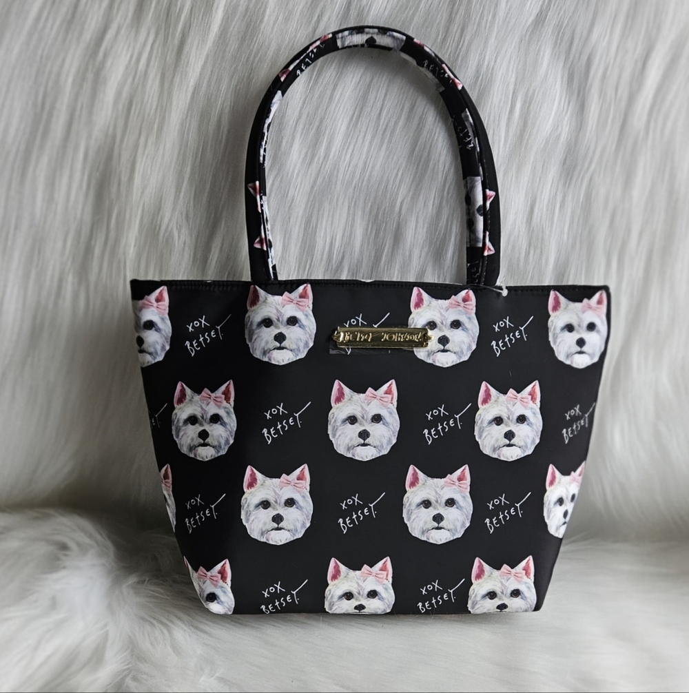 Betsey Johnson Maltese Dog Insulated Lunch Tote Bag / Satchel – NWT